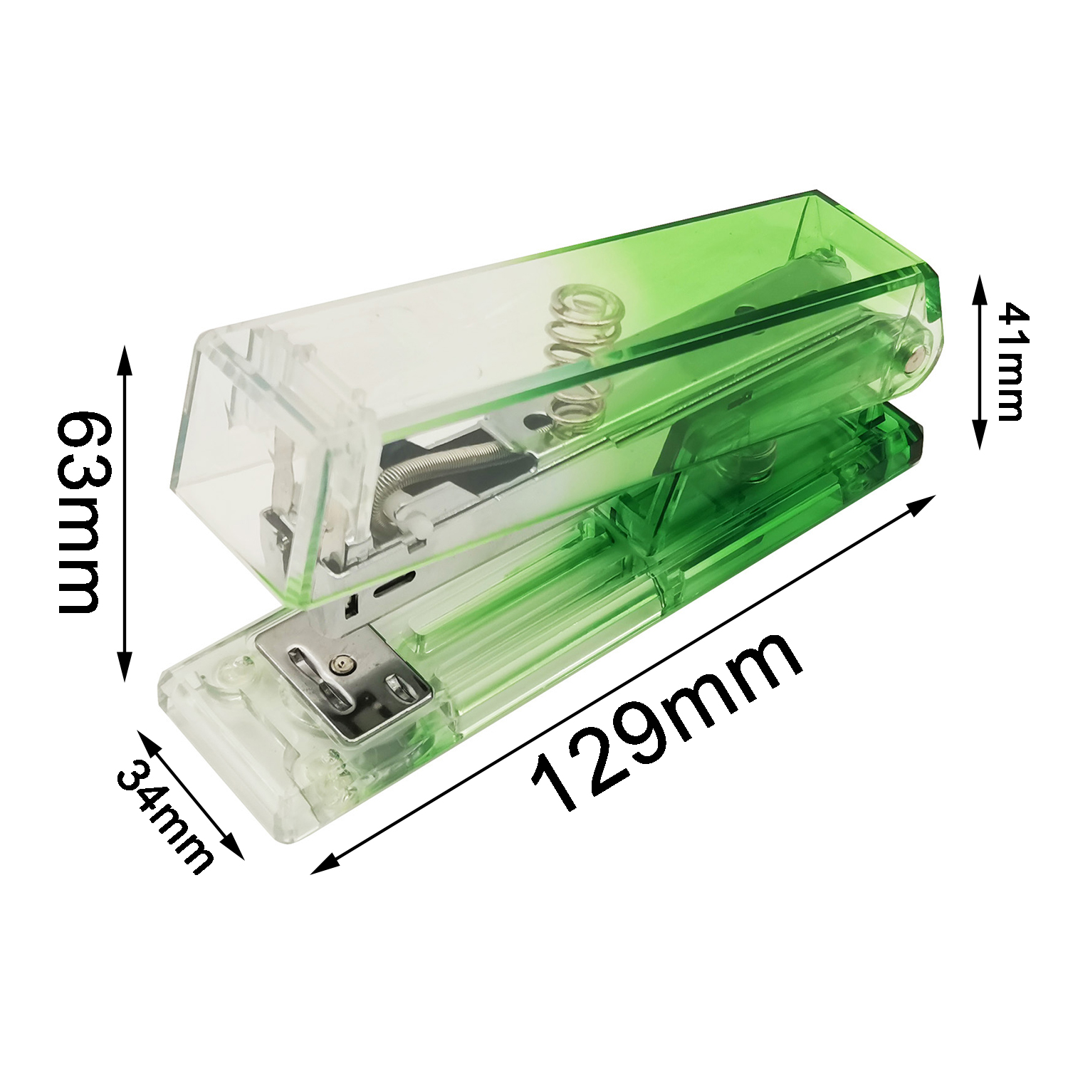 Hot Selling Creative Style Cheap Green Gradient Color 24/6 Books Stapler Middle Machine Cute Office Stapler School Stationary